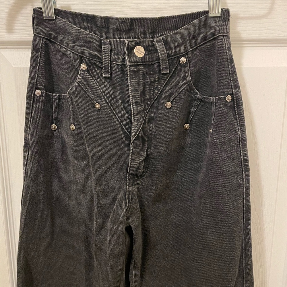 Vintage studded black western jeans sz23-24